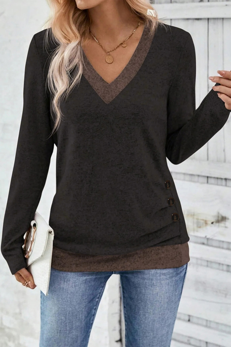 Midnight Mocha Slimline Knit Top