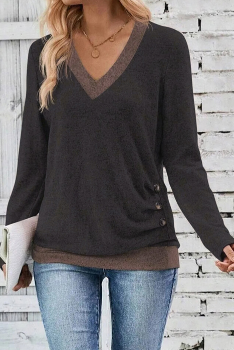 Midnight Mocha Slimline Knit Top