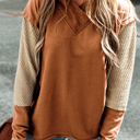 Brown Small Fireside Layers Hoodie
