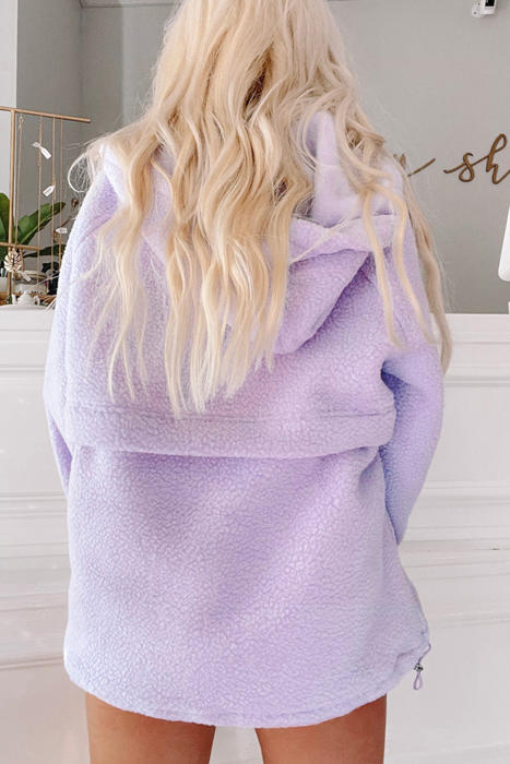 Lavender Cloud Half-Zip Hoodie