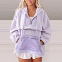  Lavender Cloud Half-Zip Hoodie