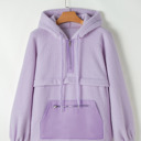  Lavender Cloud Half-Zip Hoodie