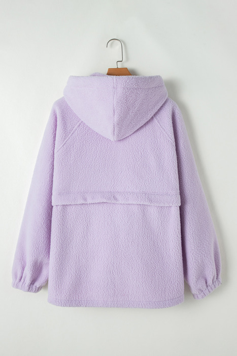 Lavender Cloud Half-Zip Hoodie
