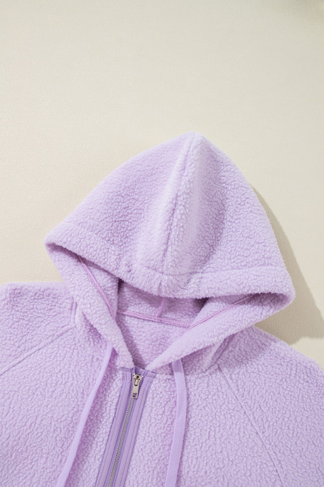 Lavender Cloud Half-Zip Hoodie