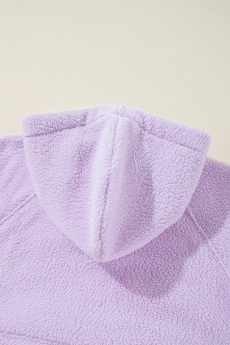 Lavender Cloud Half-Zip Hoodie