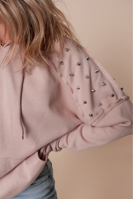 Studded Blush Hoodie
