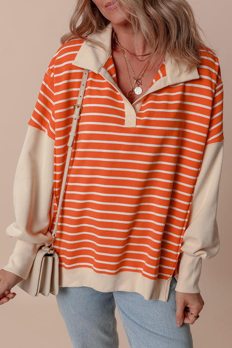 Sunset Stripe Weekend Polo Sweater