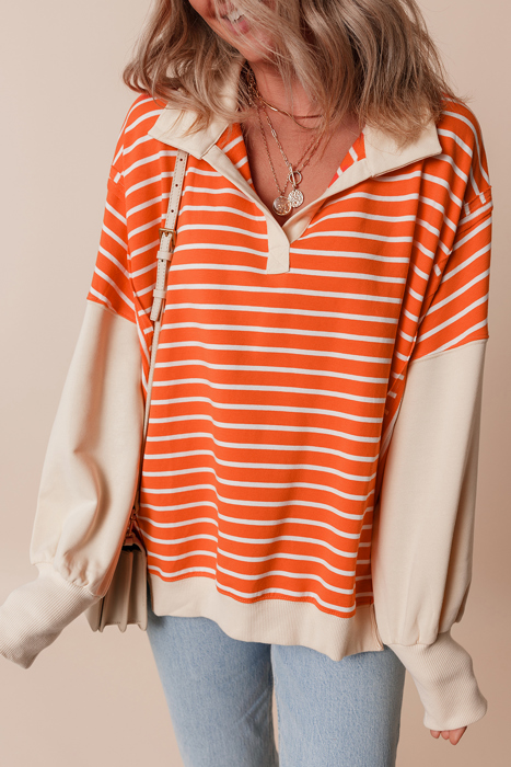Sunset Stripe Weekend Polo Sweater