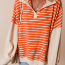  Sunset Stripe Weekend Polo Sweater