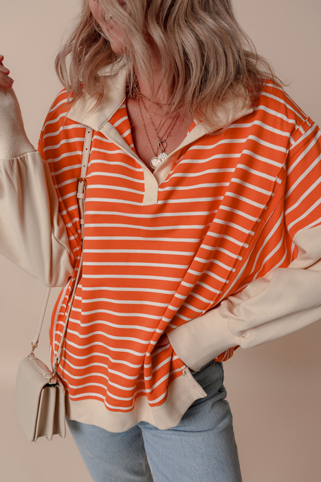 Sunset Stripe Weekend Polo Sweater