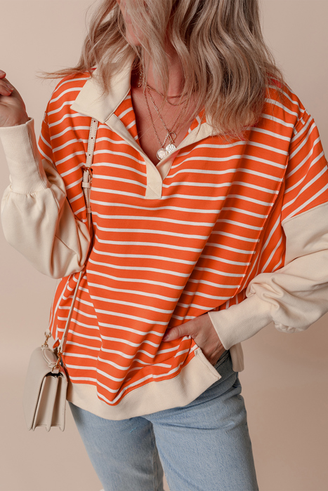 Sunset Stripe Weekend Polo Sweater