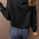  Cozy Contrast Cropped Hoodie