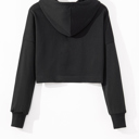  Cozy Contrast Cropped Hoodie