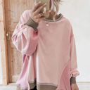  Blush Harmony Waffle Pullover