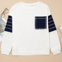  Coastal Stripe Pocket Sweatshirt