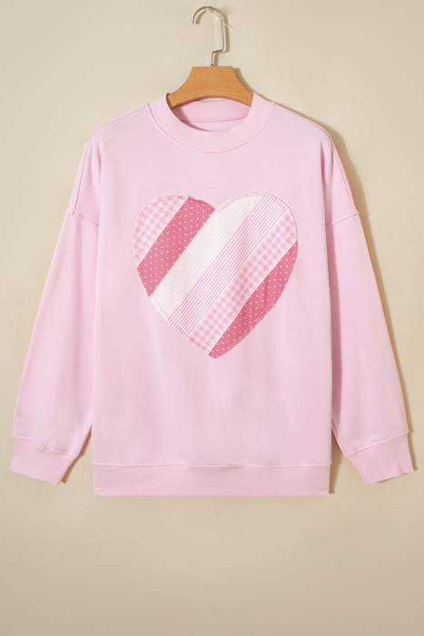 Patchwork Heart Cozy Sweatshirt