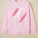  Patchwork Heart Cozy Sweatshirt
