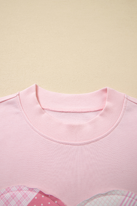 Patchwork Heart Cozy Sweatshirt