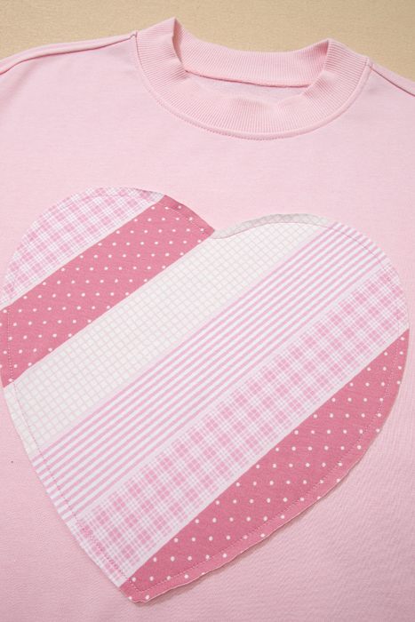 Patchwork Heart Cozy Sweatshirt