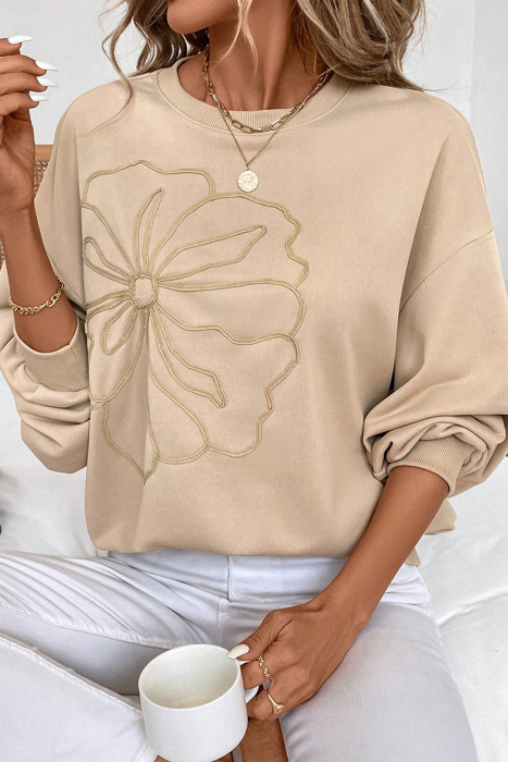 Soft Bloom Embroidered Sweatshirt