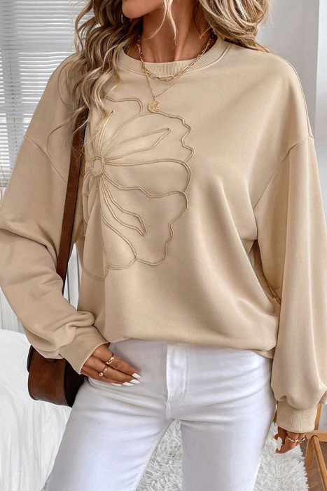 Soft Bloom Embroidered Sweatshirt