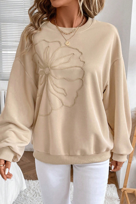 Soft Bloom Embroidered Sweatshirt