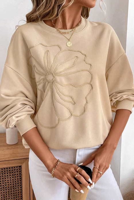 Soft Bloom Embroidered Sweatshirt
