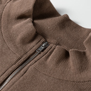  Retro Rib Zip Mockneck Pullover