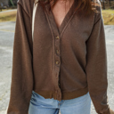  Mocha Mist Button Cardigan