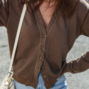  Mocha Mist Button Cardigan