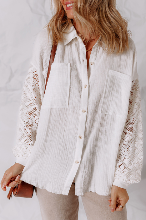 Lace Whisper Button-Up