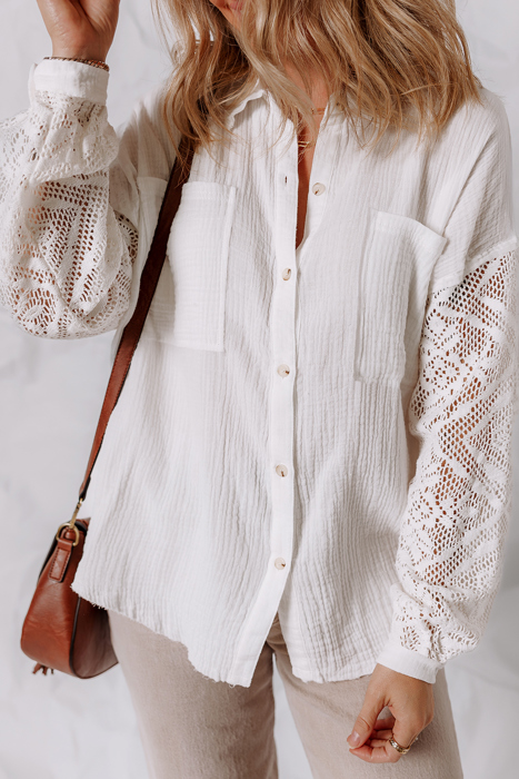 Lace Whisper Button-Up