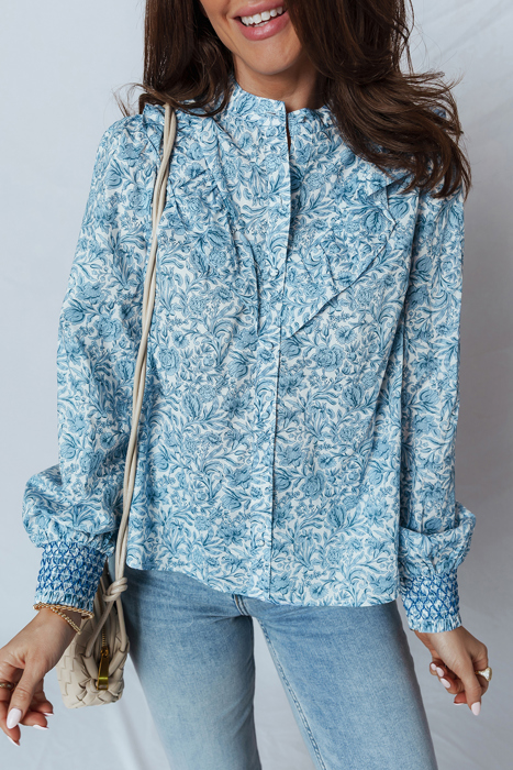Blue Garden Charm Blouse