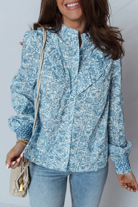 Blue Garden Charm Blouse