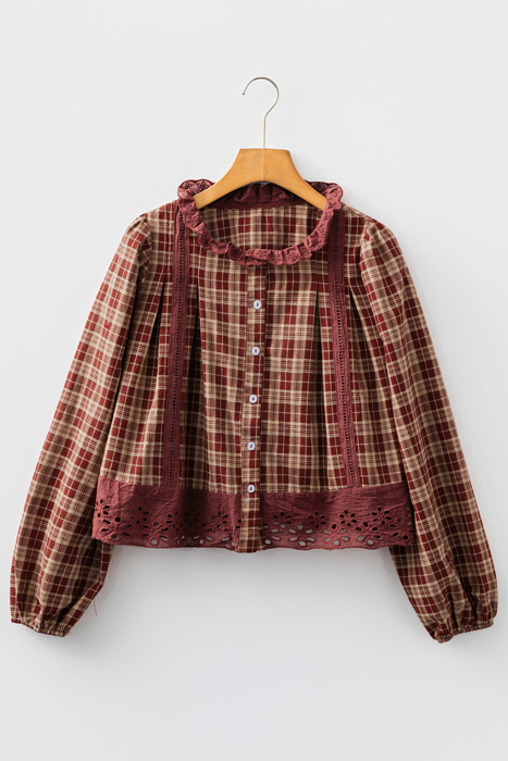 Crimson Meadow Eyelet Shirt