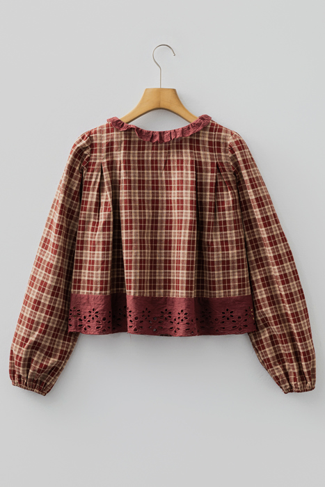 Crimson Meadow Eyelet Shirt
