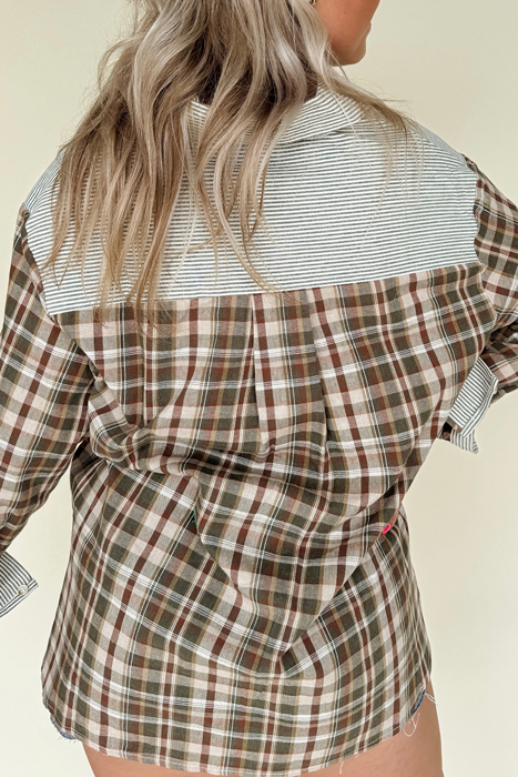 Harvest Haze Patchwork Plaid Shirt