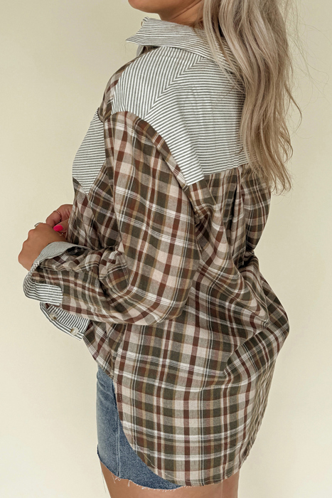 Harvest Haze Patchwork Plaid Shirt