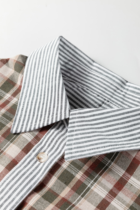 Harvest Haze Patchwork Plaid Shirt