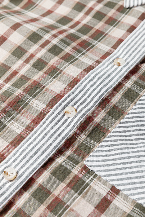 Harvest Haze Patchwork Plaid Shirt
