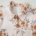  Golden Meadow Bloom Button-Up Blouse