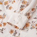  Golden Meadow Bloom Button-Up Blouse