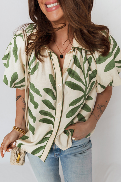 Monstera Whisper Blouse