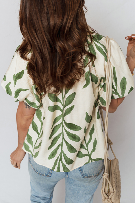 Monstera Whisper Blouse