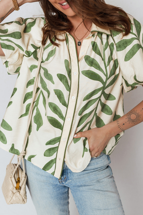 Monstera Whisper Blouse
