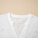  White Eyelet Flutter Blouse