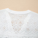  White Eyelet Flutter Blouse