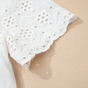  White Eyelet Flutter Blouse