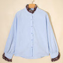  Wild Blue Leopard Stripe Shirt