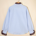  Wild Blue Leopard Stripe Shirt